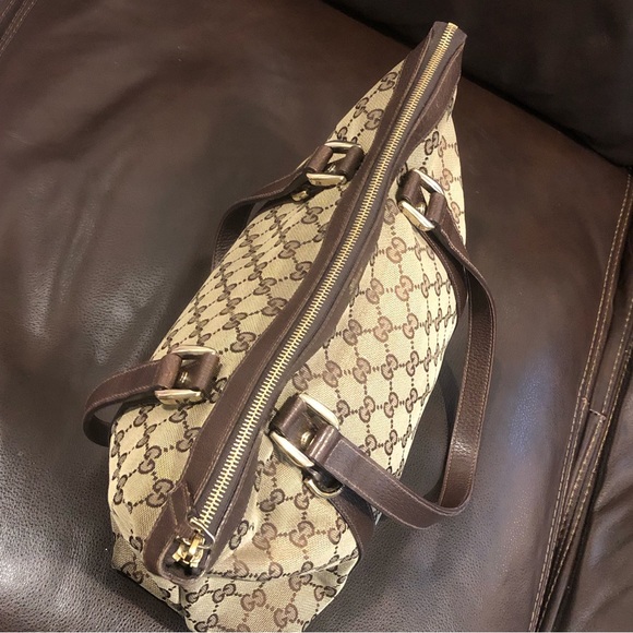 EUC Vintage Gucci GG Supreme Monogram Abbey Tote Handbag - Picture 4 of 17
